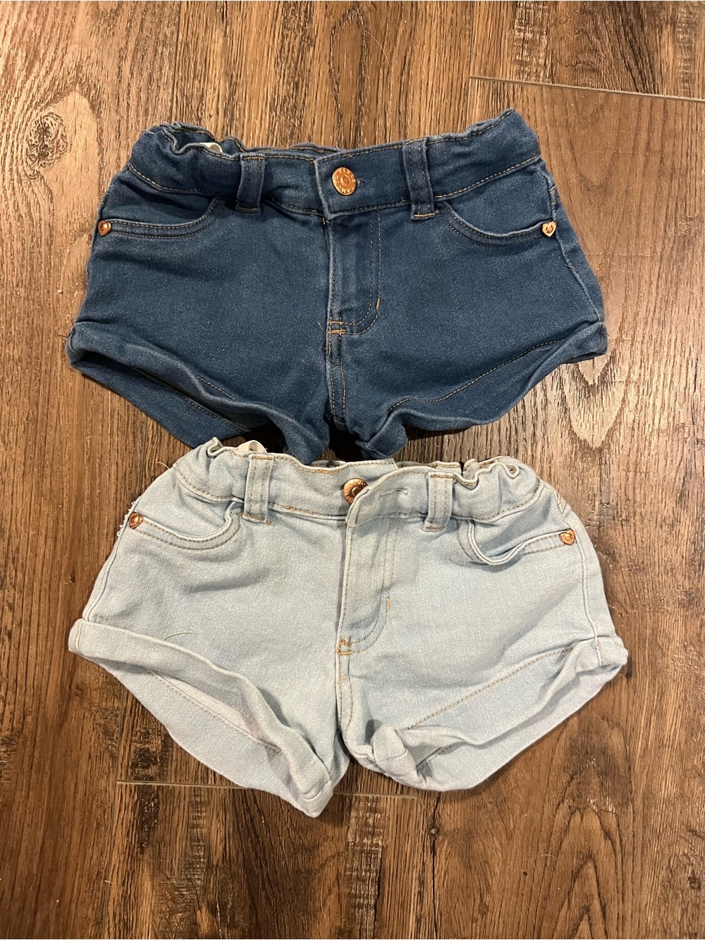 Vince Camuto Light Blue Kids Denim Shorts with Brown Label